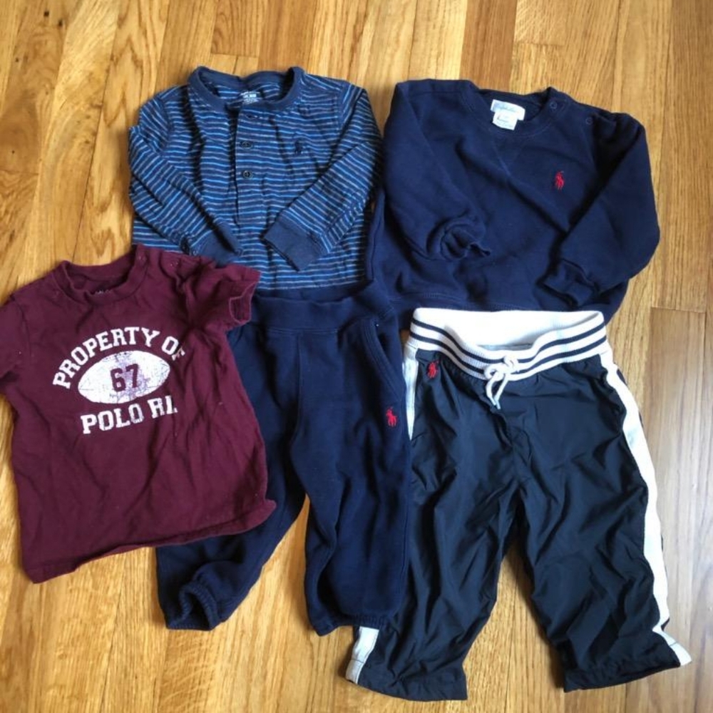 Ralph lauren boys  9 months pants 12 months tops